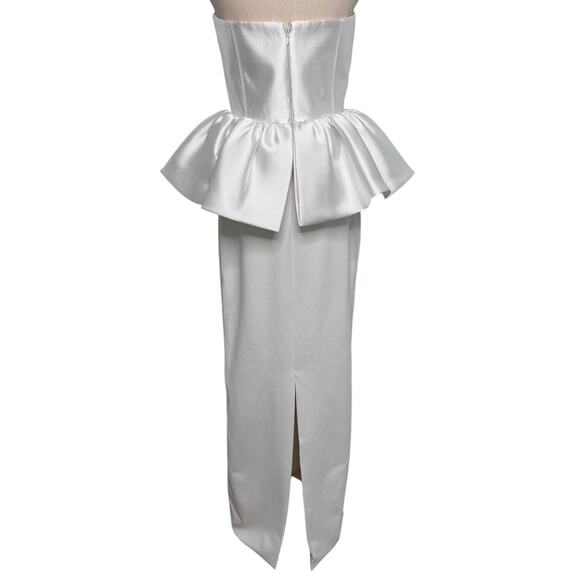 Solace London Maddison Maxi Dress Maxi Wedding Bride Peplum cream white Size 6 - Picture 9 of 16